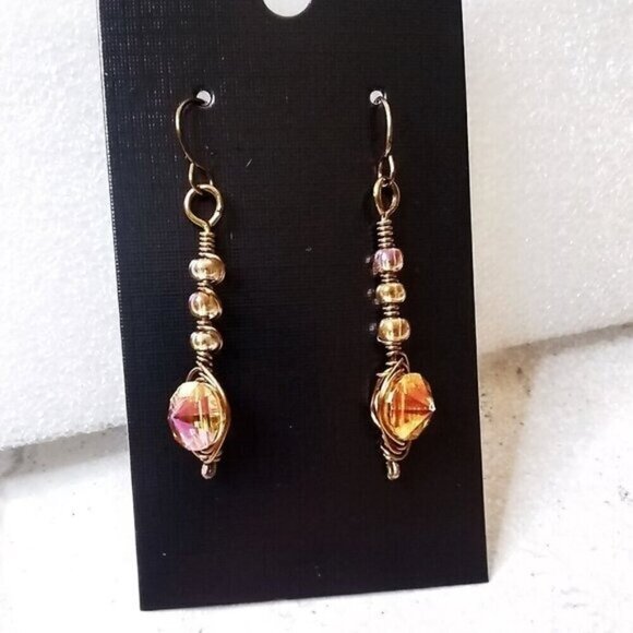 Bling-a-liscious Sexy EarCandy! Uniquely Wire Wrapped & Handmade Dangle Earrings - Picture 2 of 10